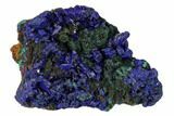 Sparkling Azurite Crystals with Malachite - Laos #162604-1